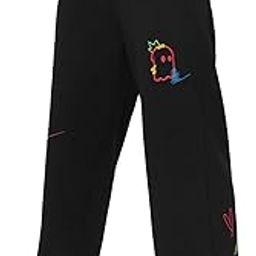 Souled Originals: True Colours Women and Girls Pull On Black Embroidered Cotton Loose Fit Flared Joggers-image-11