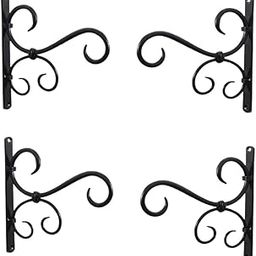 PURCHAZE24X7 Metal Wall Brackets Hanging Planter Hooks for Bird Feeders Wind Chimes Lantern Outdoor Indoor Home Decor Balcony (4, Black)-image-50
