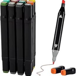 Corslet Alcohol Markers Sketch Pen Set Dual Tip Markers for Drawing 12 Color Art Markers Set Broad & Fine Colour Marker Set Sketch Marker Alcohol Based Marker for Kids-image-38