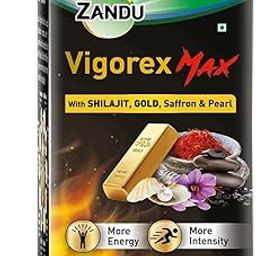 Zandu Vigorex MAX, 20 caps, enriched with Shilajit, Gold, Saffron, Pearl and Ashwagandha for intensity and energy-16