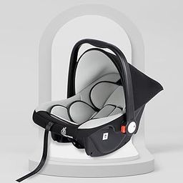 R for Rabbit Picaboo Baby Carry Cot, 4 in 1 Multi Purpose Kids Carry Cot, Infant Car Seat, Rocker for Infant Babies of 0 to 15 Months & Weight Capacity Upto 13 Kgs (Grey Black)-86