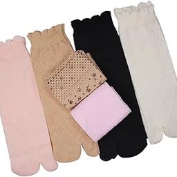 Set Of 6 Pair Ankle Length Cotton Socks Summer Season Sun Protection Transparent Socks For Girls And Women (Skin Colour)-image-108