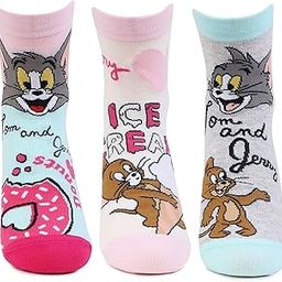 Tom & Jerry Ankle Socks for Women Pack of 3-picture-10
