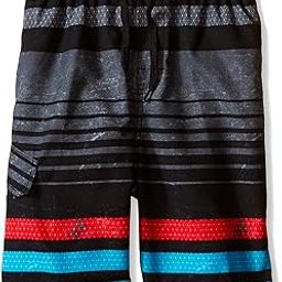 Big Boys' Echo Stripe Swim Trunk, Black, Medium (10/12)-image-14