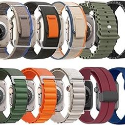 YUNIQ 10 Pack Straps Compatible with Watch Ultra 49mm 46mm 45mm 44mm | Suitable for men & Women | Strap for iWatch Ultra 1 2 Series 10 9 8 7 6 5 4 3 2 1 SE-image-37