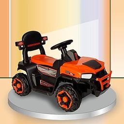 Toyzone Super Speedo Electric Ride On (w/o Remote) - Orange | Rechargeable Car 6V & 6.5ah Battery | Music Player with Bluetoooth & USB | 6 Month Battery Warranty | Make in India | Kids 2+ Years-image-26