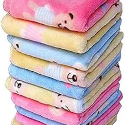 Face Towel Handkerchief Rumal 300GSM Soft and Absorben Teddy Bear Printed Face Towels for girls Women's, Kids and Newborn Babies Set of 5 Multicolor-image-72