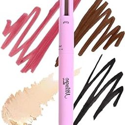 TWINZEN 4 in 1 Makeup Pen - Refillable for Easy Travel - Portable Set With Colored Eyeliner, Brow & Lip Liner & Highlighter - Cruelty-Free Beauty, Paraben-Free-26