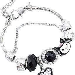 Kawaii Kuromi Bracelet for Woman, 1Pc Friendship Charm Bracelet Cute Bracelet for Girls, Charms Elastic Bracelet for Girls Teens Jewelry Gifts Adjustable Chain-image-31