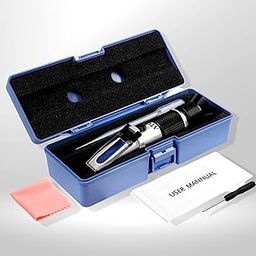Refractometer (0-55%) Handheld Brix Meter Hydrometer Refractometer with Automatic Temperature Compensation(ATC) Brix Meter Optical Fruit Sugar Meter Brix Range Sugar/Sucrose Content-picture-28