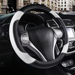 Car Steering Wheel Cover, Leather Non-Slip Car Wheel Cover Protector Breathable Microfiber Leather Universal Fit for Most Cars, for All Season, 15" Ergonomic Comfort Grip Cover-image-42