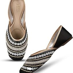 Stylish Embroidered Jutti For Women/Girls | Embellished Stone Work Jutti | Wedding Bellies | Women Ethnic Shoe Traditional Mojari | Kolhapuri/Jaipuri/Punjabi Jutties |-image-68