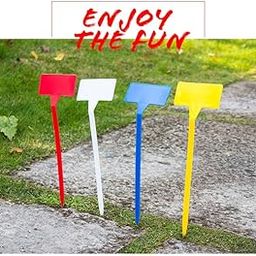 GREWERY 50 Pieces Plant Tags Name Stick with Long Spike, Inclined Writing Surface for Better Reading, Polypropylene Plastic, UV Stabilized, Weather Resistant (Yellow, 30 cm)-image-98