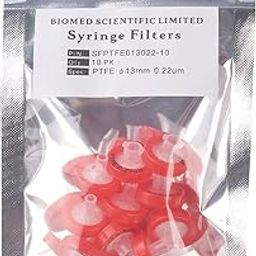 Syringe Filter Hydrophilic PTFE Membrane 13mm Diameter 0.22um Pore Size Non Sterile by Bioemd Scientific 10Pcs-image-27
