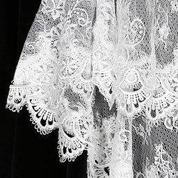 CALANDIS™ Charming Wedding Bridal Party Gauze Shawl Wrap Shrug Jacket Bolero Embroidery Lace Flower Design | Wraps & Jackets | Bridal Accessories | Wedding & Formal Occasion-image-39