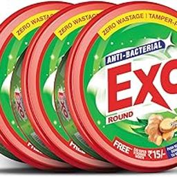 Exo Round Dishwash Bar 700gm X 3 | Complete Dishwashing Solution With Anti-Bacterial Efficacy & Goodness of Ginger Remove Tough Grime Stains With Ease | Experience Hygienic & Superior Cleaning-picture-20