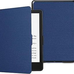 Fintie Slimshell Case for 6.8" Kindle Paperwhite (11th Generation-2021) and Kindle Paperwhite Signature Edition - Premium Lightweight PU Leather Cover with Auto Sleep/Wake, Navy-image-39