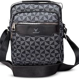Faux Leather Printed Sling Bag for Men and Women Travel Crossbody Bag With Adjustable Shoulder Strap, Business Messenger Bag with 5 Zipper Pockets-image-5