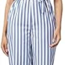 Women's Cotton-Polyester Blend Striped Short Sleeve Jumpsuit (Blue, XL)-PID61803-picture-18