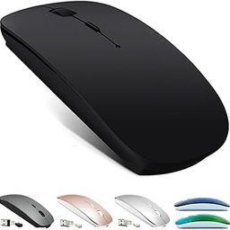 Rechargeable Bluetooth Mouse for MacBook/Laptop/iPad/iMac/PC, Wireless Mouse for MacBook Air/iMac/Laptop/Notebook (Black)-picture-7