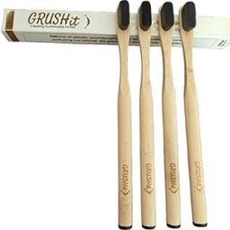 GRUSHit (pack of 4) Sensitive Touch Super Soft Eco-friendly Bamboo Toothbrush - with Nanobristles for sensitive teeth and gums, Helps prevent Bad Breath, Cavities, & Gum Problems.-image-53
