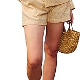 Ecru Schiffli Regular Shorts-image-40