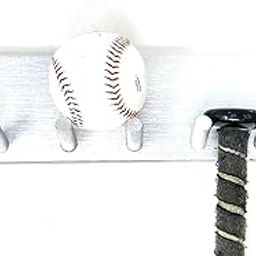 Baseball Softball Bat Rack Silver Finish Meant to Hold Up to 6 Full Size Standard Bats Holder Display Trophy Awards-image-99