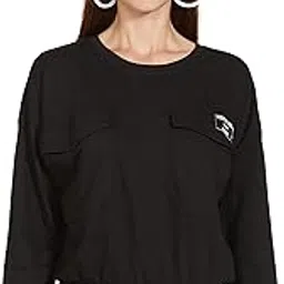 max Women's Cotton Printed Drop Shoulder Sports Crew Neck Sweatshirt-picture-14