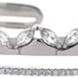 MELANO 925 leaf style Cuff Bracelet, Adjustable | Rhodium Plated Women Kada Bracelet, Multiple Design Options-image-52