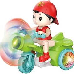 Kids Mandi 360° Rotating Stunt Tricycle with 3D Lights & Music | (Multicolour)-image-97