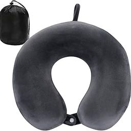 Neck Pillow for Traveling, Upgraded Travel Neck Pillow for Airplane 100% Pure Memory Foam Travel Pillow for Flight Headrest Sleep, Portable Plane Accessories-image-16