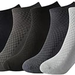 5 Pairs Men's bamboo Dress Socks,Low Cut, Moisture Wicking, Suitable for All Seasons, Striped Pattern in a Variety of Colors for Business Casual Wear, black,Blue gray, navy blue, light gray,-image-22