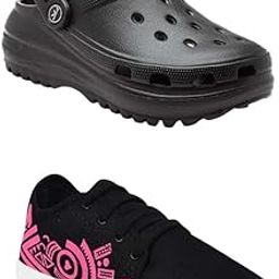 Extra Soft Classic Casual wear with Flexibility Technology Clog Combo for Women's/Girl's(6130+1980)-image-25