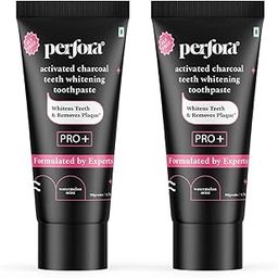 Perfora Activated Charcoal Whitening Toothpaste 100 gms (50 g x 2) | Enamel Safe Teeth Whitening Toothpaste for Men & Women | Removes Coffee, Tobacco & Wine Stains | SLS Free | Watermelon Mint-picture-14