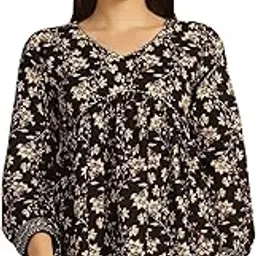 rajnandini Women's Relaxed Fit Pure Cotton Floral Printed Short Top-picture-16