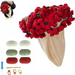 CartHome Rose Bouquet Blanket, Crochet Bouquet Flower Blanket Kit with Tools and Guide Perfect for Gifting and Home Decor Includes All Materials for a Cozy and Creative Experience-image-9