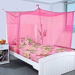 Divyanshi Mosquito Net Pink Mosquito Net for Single Bed/Double Bed, 3x6.5 Insect Protection Net-62