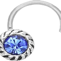 Pure 92.5 Sterling Silver Cubic Zirconia (CZ) Stone Nose Pin for women and Girls. Gift for Sister Wife Mother Friend (Blue Zirconia)-image-27