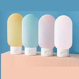 4 Pcs*60 ml Leak Proof Refillable Squeezable Travel Bottles for Toiletries Cosmetics, Professional Portable Travel Size Liquid Container Accessories For Shampoo Lotion Cream And Conditioner-35