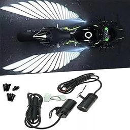 CREZYSKY Motorcycle LED Angel Wings Style Light Waterproof, Universal fit for All Motorcycle and Car Models (White Color Angel Wings Reflection)-image-97