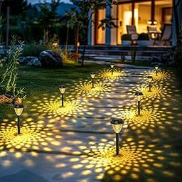 SOLPEX Solar Lights for Outside,8 Pack Solar Lights Outdoor Waterproof,Warm White Outdoor Solar Lights for Yard,Garden,Pathway,Patio and Landscape Lighting Decor-image-9