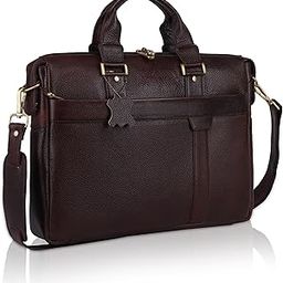 Genuine Leather Office Bag For Men Professional Briefcase 16 Inch Laptop Leather Bag Women Branded Messenger Bag Best For Macbook,Brown-image-49