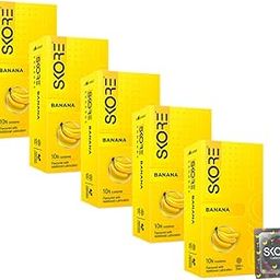 Skore Condoms - 10 Count (Pack Of 5, Banana)-36