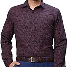 raymond Men's Pure Cotton Print Pattern Slim Fit Regular Collar Full Sleeve Casual Shirt-picture-36