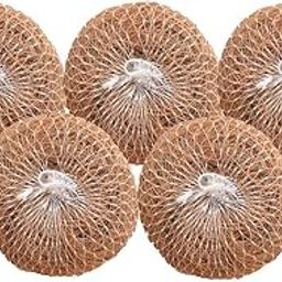 Orgo Dream Herbal Handmade Coir Body Scrubber, Coir Bath Scrubber, Coconut Fibre Scrubber_Pack of 5-10