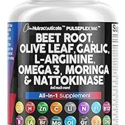 ATHINIKA NUTRITION BEET ROOT CAPSULES 6000MG OLIVE LEAF 6000MG NATTOKINASE 4000 FU GARLIC EXTRACT 2000MG L-ARGININE 400MG OMEGA 3 HIBISCUS DANSHEN - HEALTHY SUPPORT SUPPLEMENT-image-30