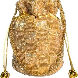 Handcrafted Ethnic Potli Purse Bag For Women | Round Potli Handbag Zari Work | Ladies Fancy Purse Wedding | Gift For Girls-23