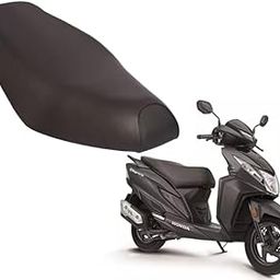KSHEERI Dio Scooty Seat Cover Protect from Rust and Dust, PU Leather Waterproof Durable Seat Cover (Black)-image-52