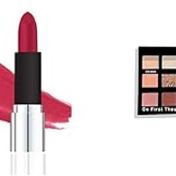FLiCKA Tomato Bullet Matte Lipstick| Nontransfer Lipstick, Waterproof, Hydrating, Moisturizing, Upto 6Hrs, Shade 04, 4g COSMETICS GAME OF COLORS EYESHADOW PALETTE ON FIRST THOUGHT-image-99