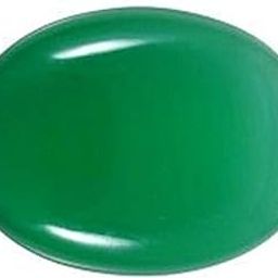 Natural Green Onyx Stone 7 Ratti (6.4 carats) Original and Certified (GLI) Chalcedony Haraa Aqeeq Precious Gemstone Unheated and Untreated Gems for Astrological Purpose-image-59